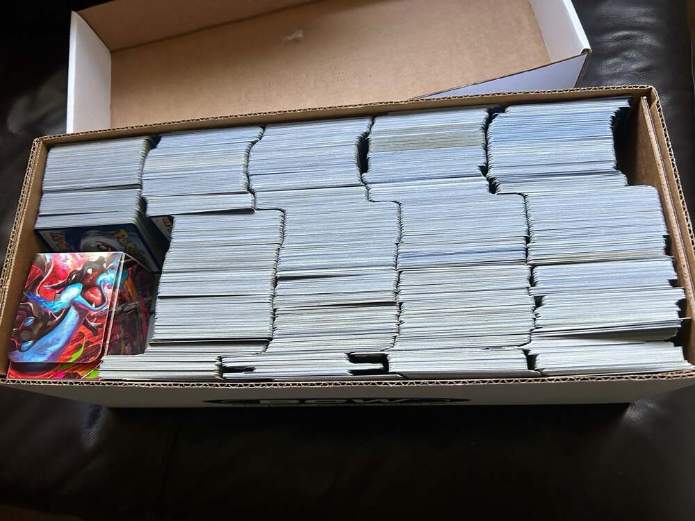 Bulk Lot of Pokemon Trading Cards in BCW Card Storage Box